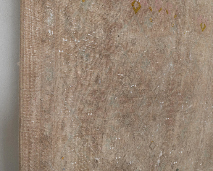Beige Turkish Oushak Rug 3'6" x 11'8" Hand-Knotted | No. VR33675