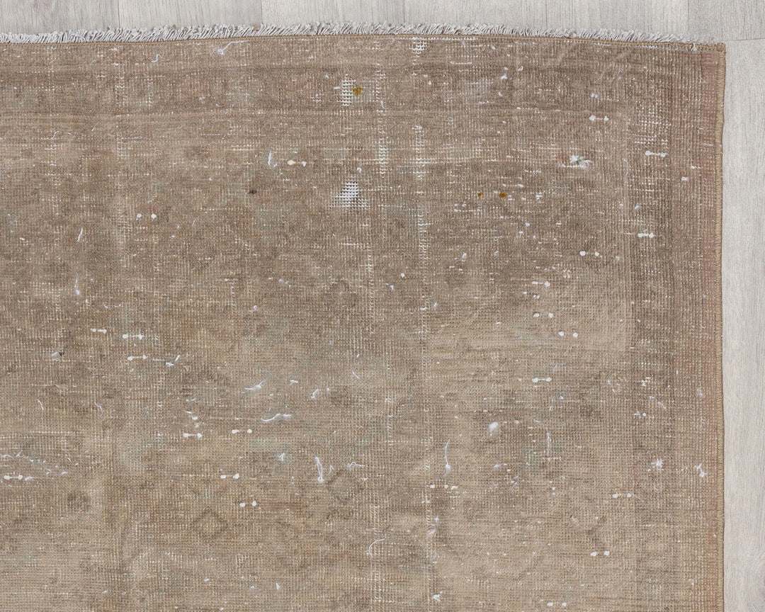 Beige Turkish Oushak Rug 3'6" x 11'8" Hand-Knotted | No. VR33675