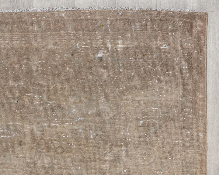 Beige Turkish Oushak Rug 3'6" x 11'8" Hand-Knotted | No. VR33675
