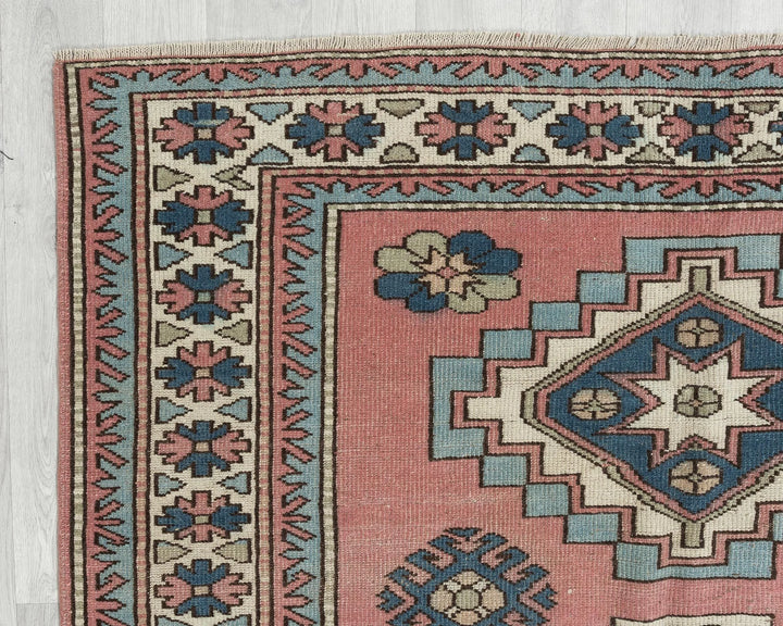 Multicolor Turkish Oushak Rug 7' 10" x 5' Hand-Knotted | No. VR33793