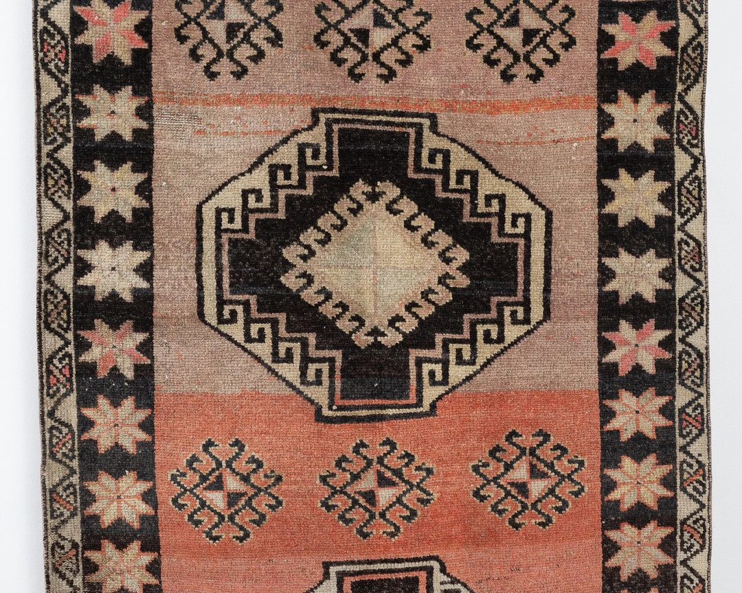 Multicolor Turkish Oushak Rug 3' 5" x 10' 1" Hand-Knotted | No. VR33802