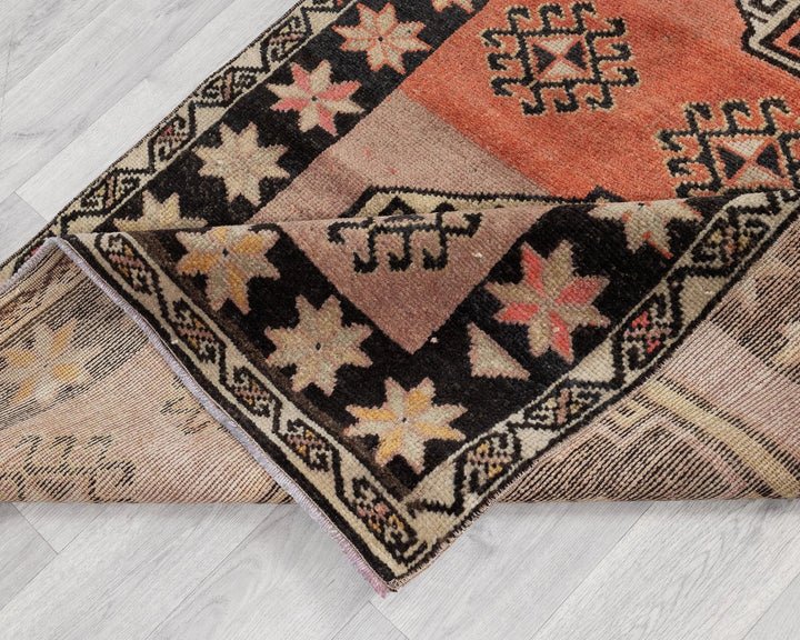 Multicolor Turkish Oushak Rug 3' 5" x 10' 1" Hand-Knotted | No. VR33802