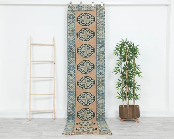 Multicolor Turkish Oushak Rug 2' 2" x 9' Hand-Knotted | No. VR33859