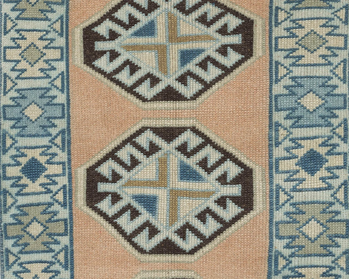 Multicolor Turkish Oushak Rug 2' 2" x 9' Hand-Knotted | No. VR33859