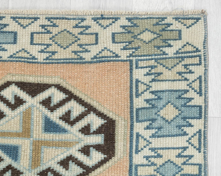 Multicolor Turkish Oushak Rug 2' 2" x 9' Hand-Knotted | No. VR33859