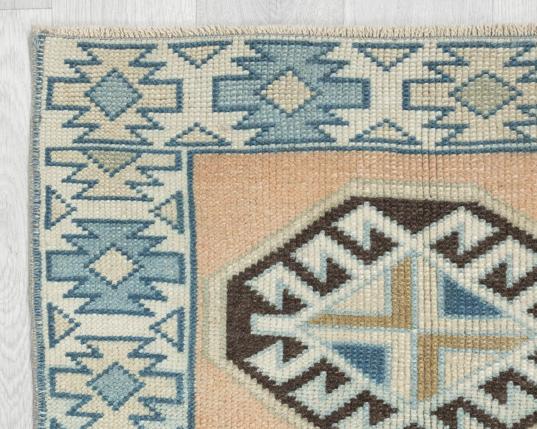 Multicolor Turkish Oushak Rug 2' 2" x 9' Hand-Knotted | No. VR33859