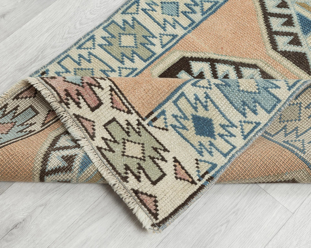 Multicolor Turkish Oushak Rug 2' 2" x 9' Hand-Knotted | No. VR33859