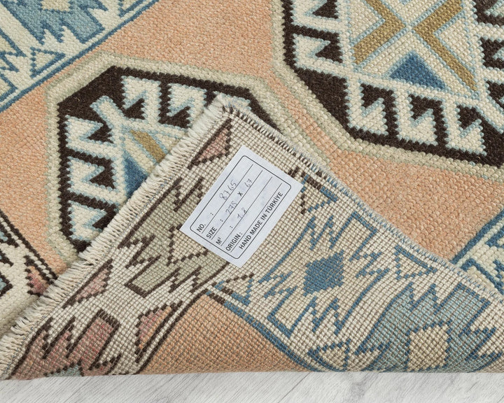 Multicolor Turkish Oushak Rug 2' 2" x 9' Hand-Knotted | No. VR33859