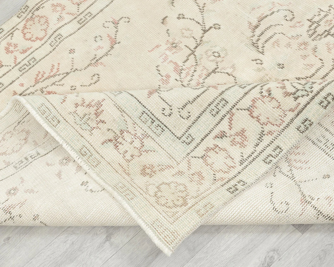 Multicolor Turkish Oushak Rug 4' 8" x 8' 6" Hand-Knotted | No. VR33892