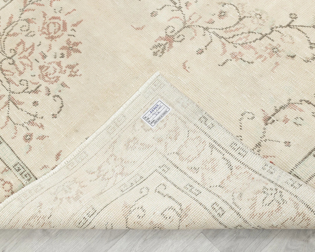 Multicolor Turkish Oushak Rug 4' 8" x 8' 6" Hand-Knotted | No. VR33892