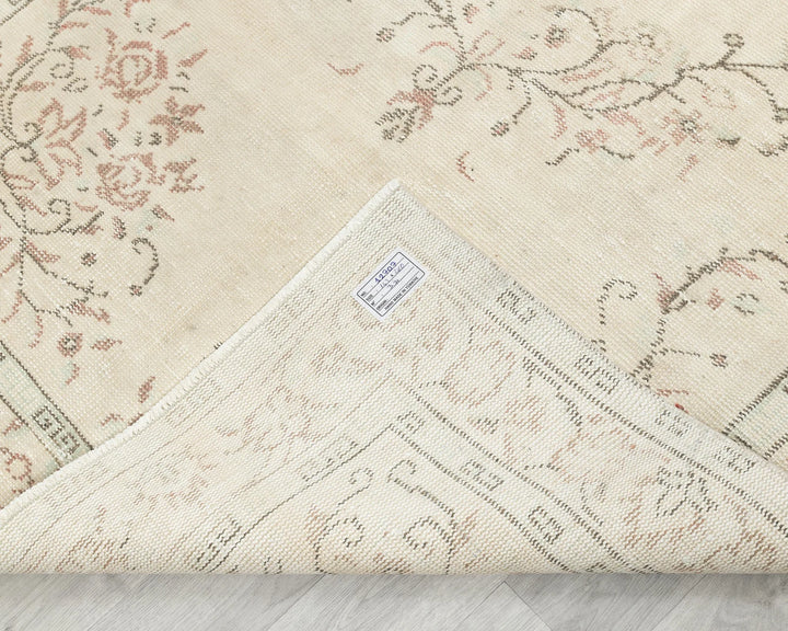 Multicolor Turkish Oushak Rug 4' 8" x 8' 6" Hand-Knotted | No. VR33892