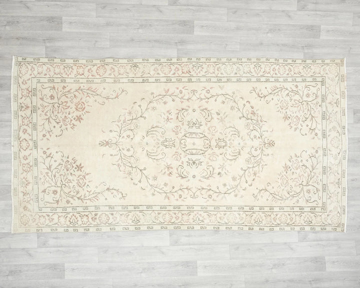 Multicolor Turkish Oushak Rug 4' 8" x 8' 6" Hand-Knotted | No. VR33892