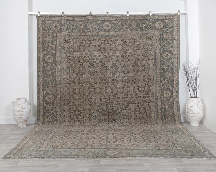 Multicolor Turkish Oushak Rug 8'10" x 11'8" Hand-Knotted | No. VR33897