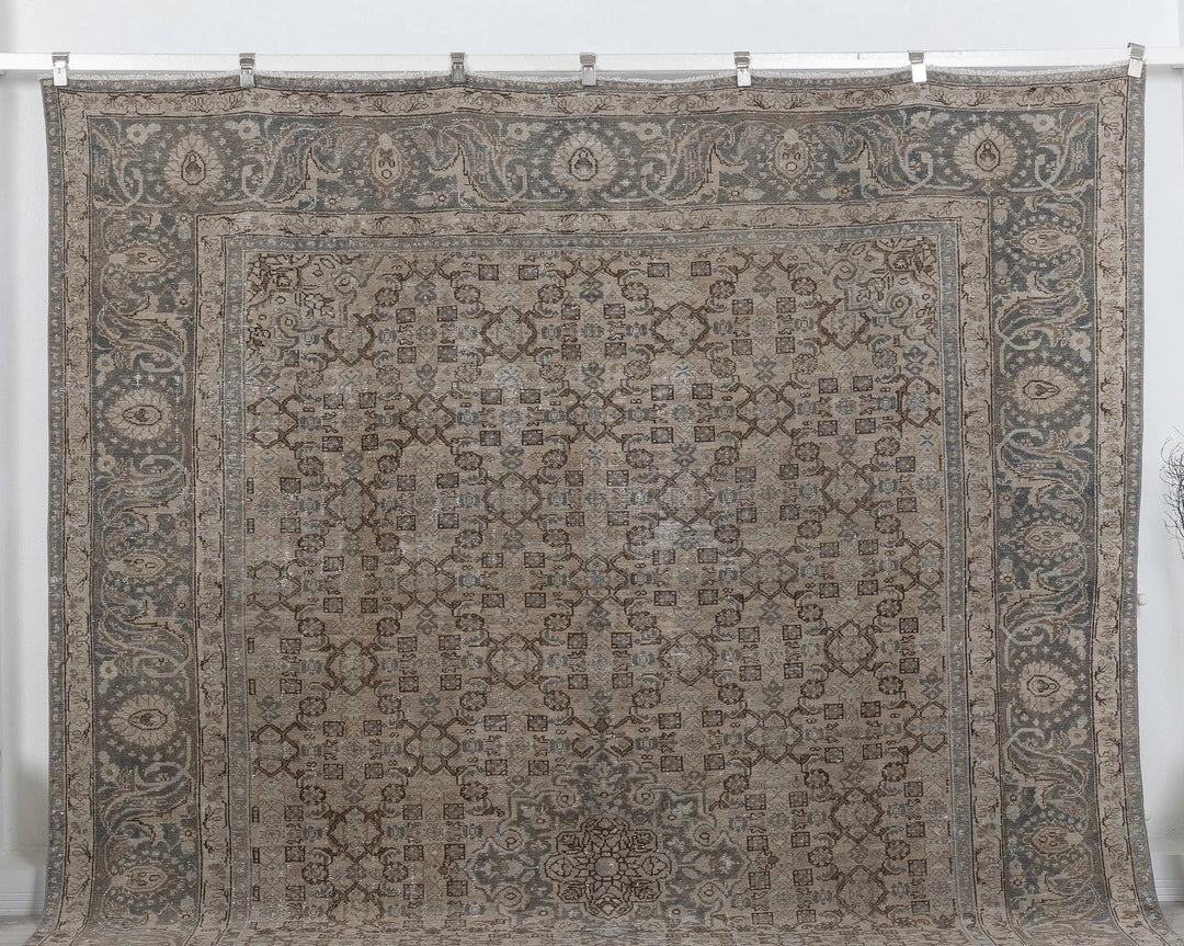 Multicolor Turkish Oushak Rug 8'10" x 11'8" Hand-Knotted | No. VR33897