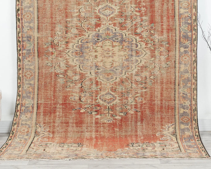 Multicolor Turkish Oushak Rug 5' 7" x 8' 5" Hand-Knotted | No. VR33972