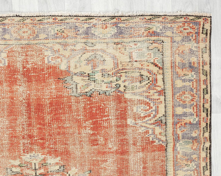Multicolor Turkish Oushak Rug 5' 7" x 8' 5" Hand-Knotted | No. VR33972