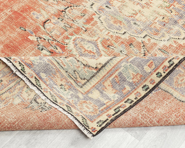 Multicolor Turkish Oushak Rug 5' 7" x 8' 5" Hand-Knotted | No. VR33972