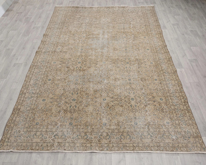 Multicolor Turkish Oushak Rug 6'8" x 9'11" Hand-Knotted | No. VR34148