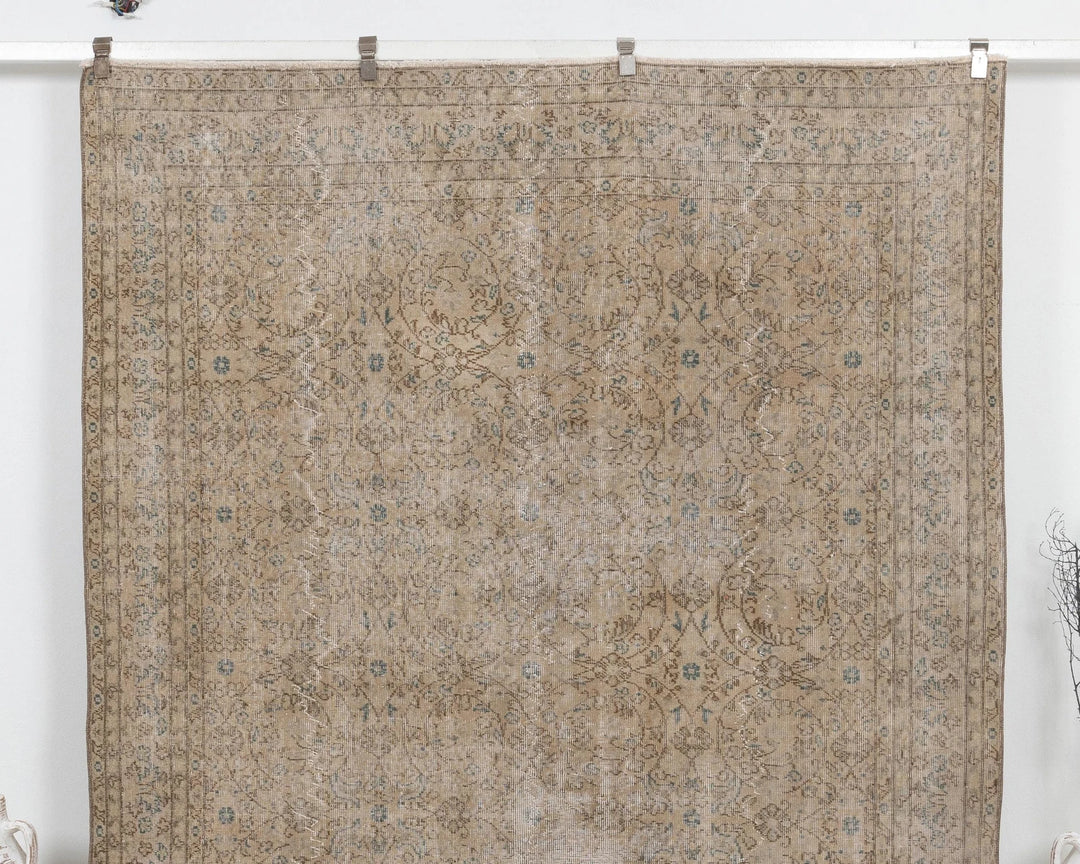 Multicolor Turkish Oushak Rug 6'8" x 9'11" Hand-Knotted | No. VR34148