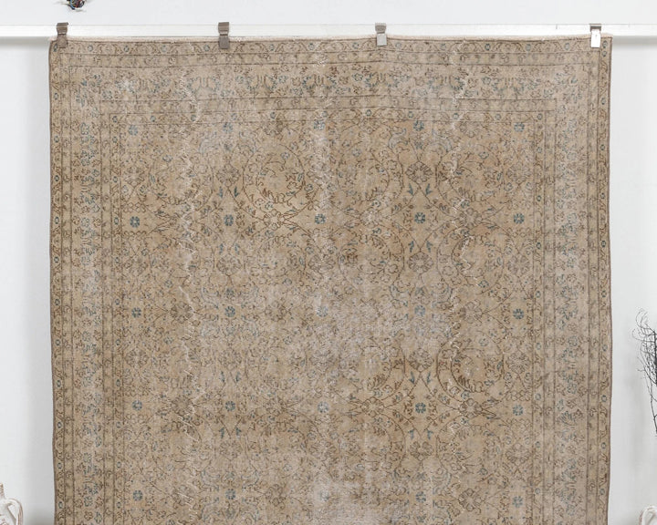 Multicolor Turkish Oushak Rug 6'8" x 9'11" Hand-Knotted | No. VR34148