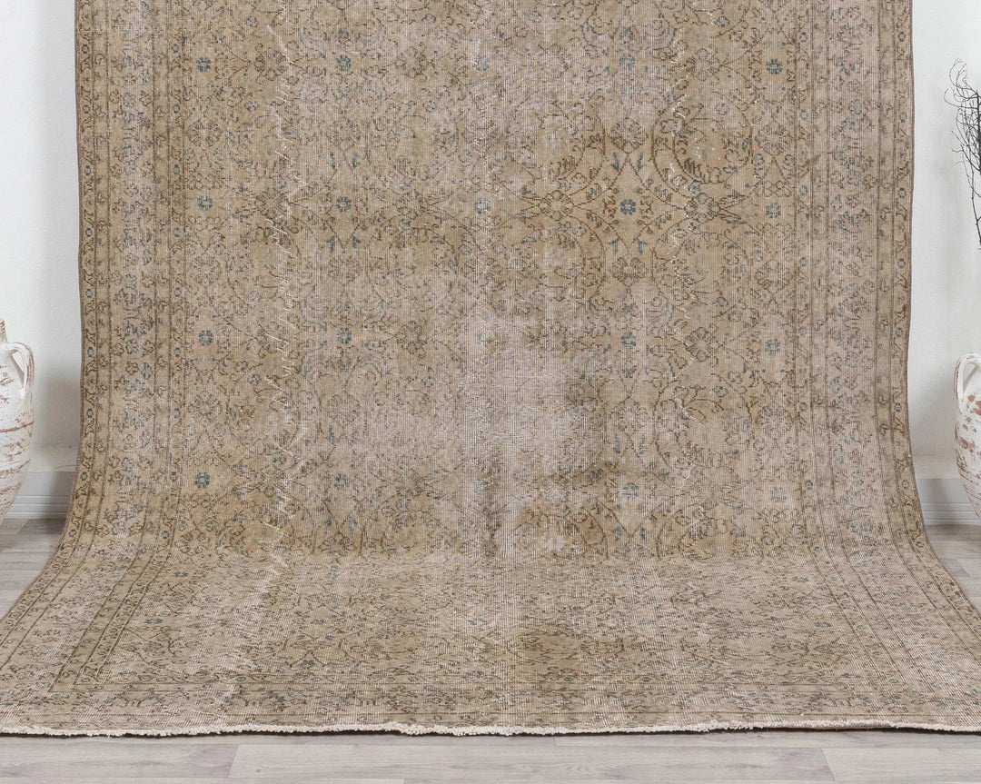 Multicolor Turkish Oushak Rug 6'8" x 9'11" Hand-Knotted | No. VR34148
