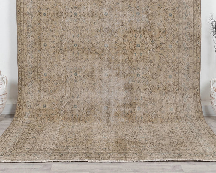 Multicolor Turkish Oushak Rug 6'8" x 9'11" Hand-Knotted | No. VR34148