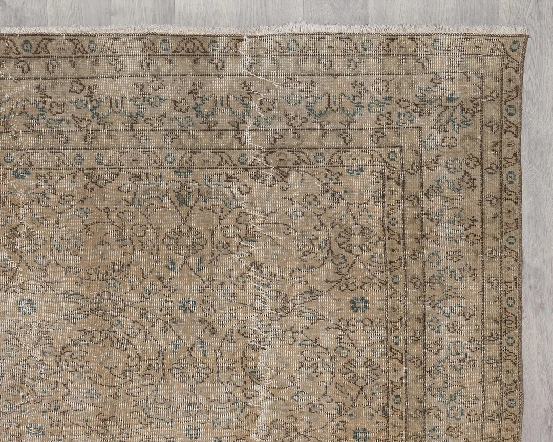 Multicolor Turkish Oushak Rug 6'8" x 9'11" Hand-Knotted | No. VR34148