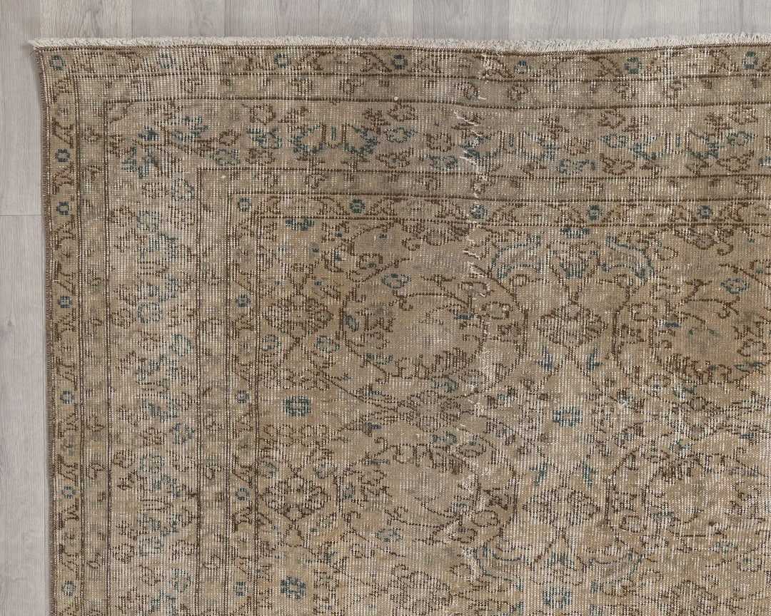 Multicolor Turkish Oushak Rug 6'8" x 9'11" Hand-Knotted | No. VR34148