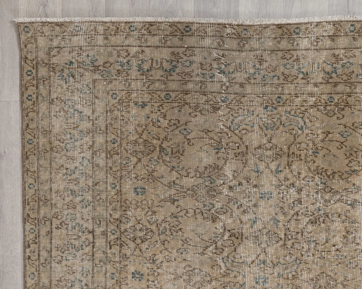Multicolor Turkish Oushak Rug 6'8" x 9'11" Hand-Knotted | No. VR34148
