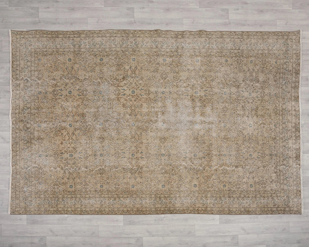 Multicolor Turkish Oushak Rug 6'8" x 9'11" Hand-Knotted | No. VR34148