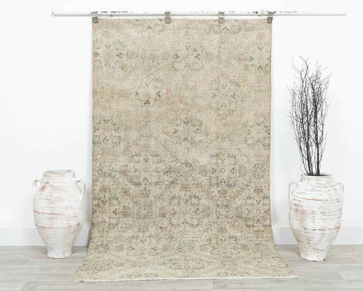 Multicolor Turkish Oushak Rug 6'10" x 4' Hand-Knotted | No. VR34205