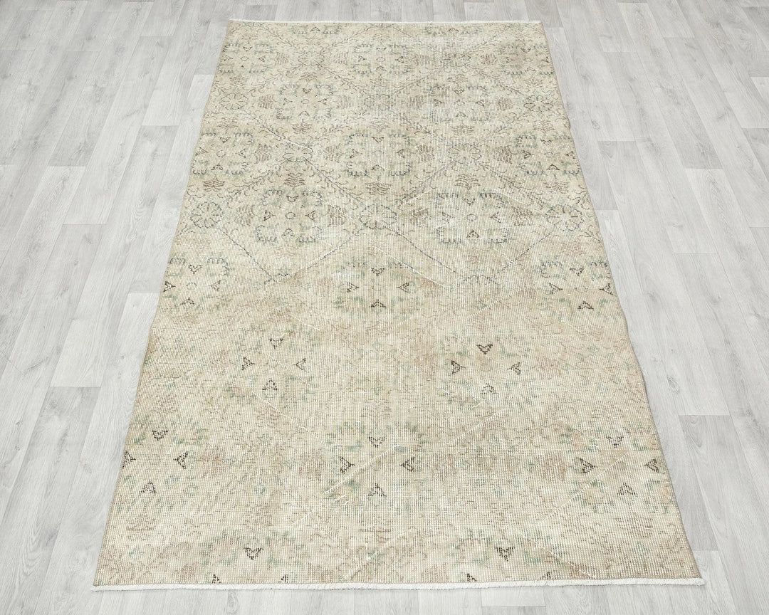 Multicolor Turkish Oushak Rug 6'10" x 4' Hand-Knotted | No. VR34205