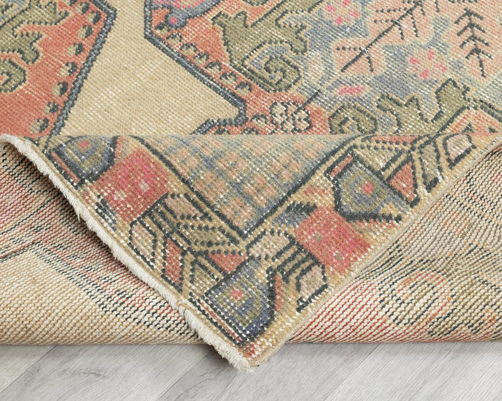Multicolor Turkish Oushak Rug 4'1" x 7'3" Hand-Knotted | No. VR34406
