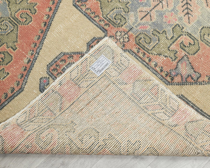 Multicolor Turkish Oushak Rug 4'1" x 7'3" Hand-Knotted | No. VR34406