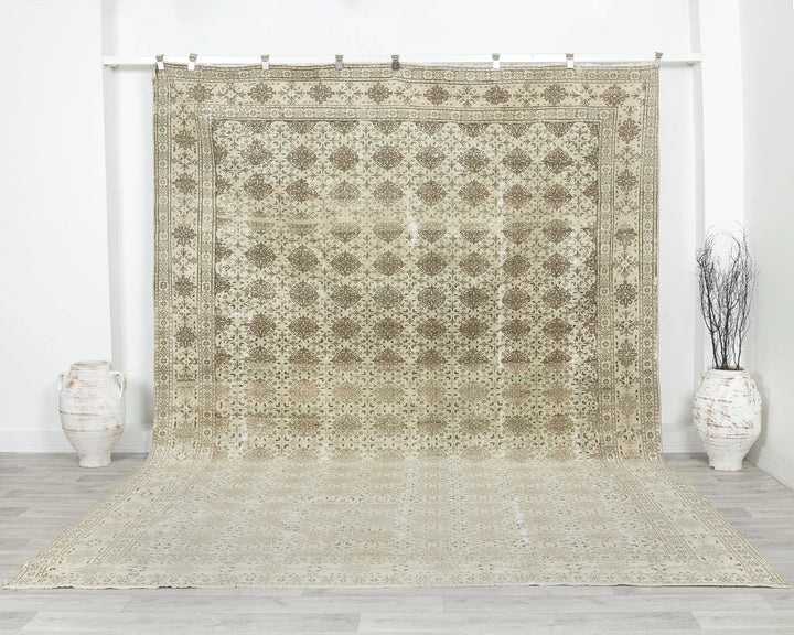Multicolor Turkish Oushak Rug 8'6" x 11'1" Hand-Knotted | No. VR34522