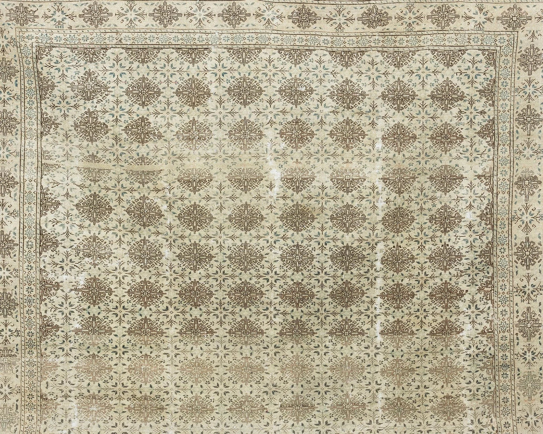 Multicolor Turkish Oushak Rug 8'6" x 11'1" Hand-Knotted | No. VR34522
