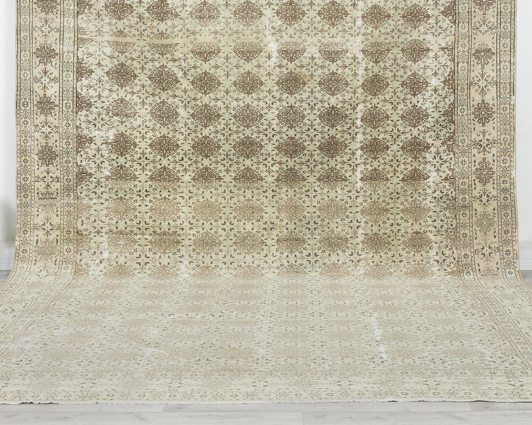Multicolor Turkish Oushak Rug 8'6" x 11'1" Hand-Knotted | No. VR34522