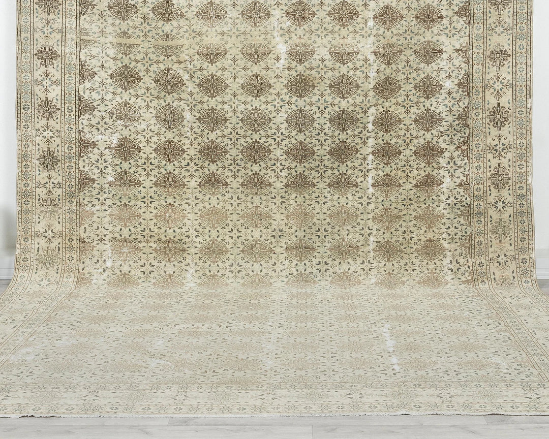 Multicolor Turkish Oushak Rug 8' 6" x 11' 1" Hand-Knotted | No. VR34522