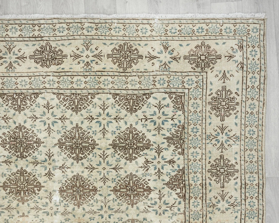 Multicolor Turkish Oushak Rug 8'6" x 11'1" Hand-Knotted | No. VR34522