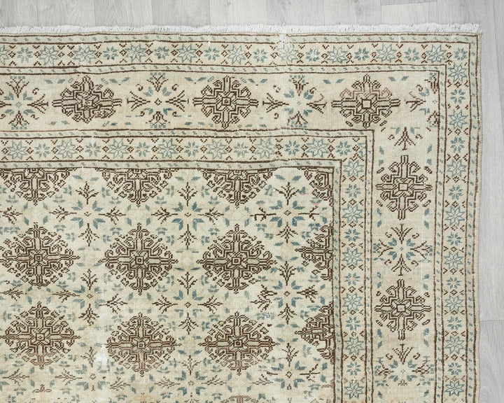 Multicolor Turkish Oushak Rug 8'6" x 11'1" Hand-Knotted | No. VR34522
