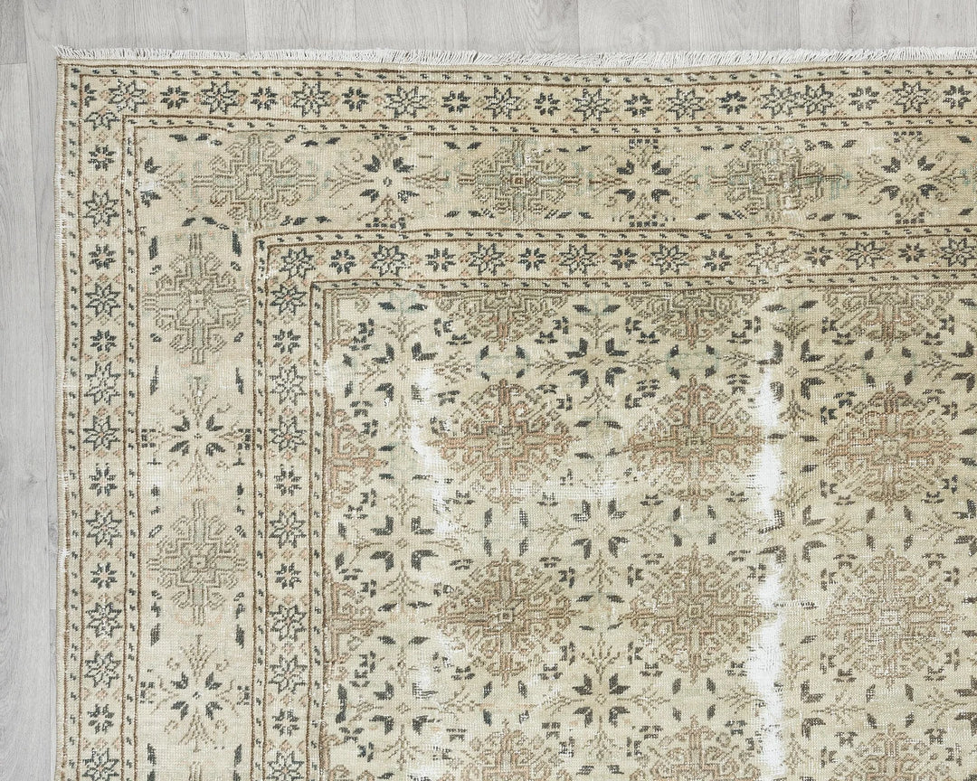 Multicolor Turkish Oushak Rug 8'6" x 11'1" Hand-Knotted | No. VR34522