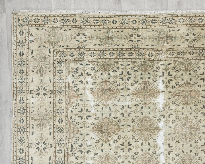Multicolor Turkish Oushak Rug 8'6" x 11'1" Hand-Knotted | No. VR34522