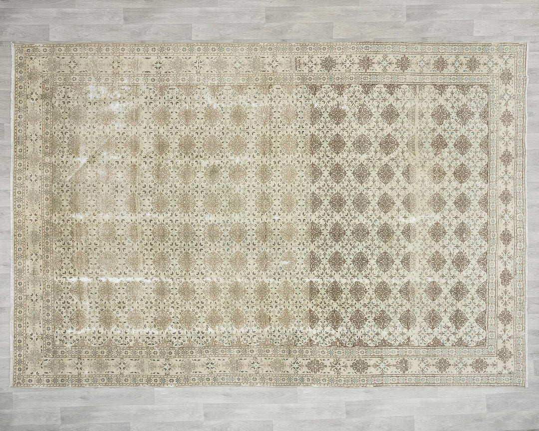 Multicolor Turkish Oushak Rug 8'6" x 11'1" Hand-Knotted | No. VR34522