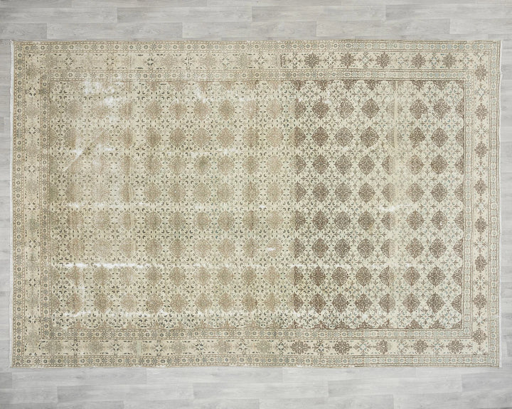 Multicolor Turkish Oushak Rug 8'6" x 11'1" Hand-Knotted | No. VR34522