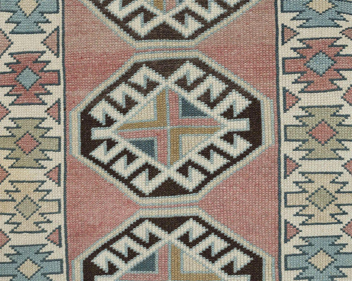 Multicolor Turkish Oushak Rug 2'2" x 8'10" Hand-Knotted | No. VR34544