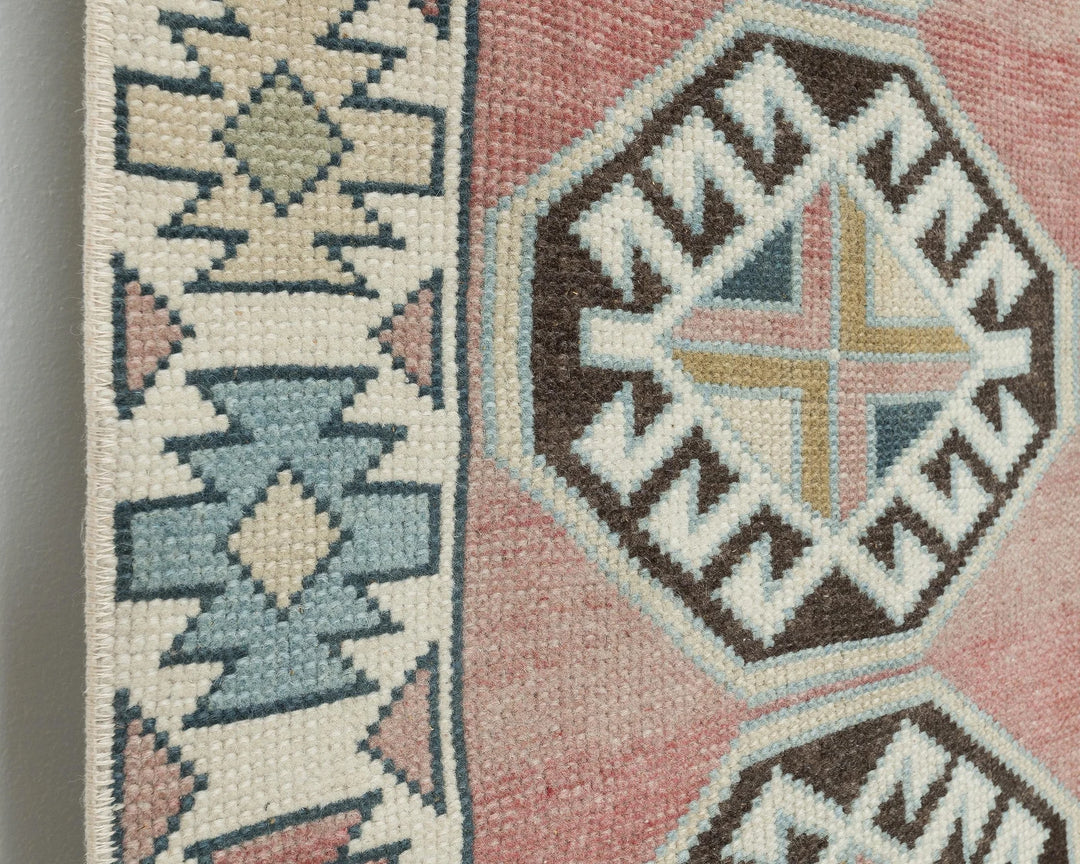 Multicolor Turkish Oushak Rug 2'2" x 8'10" Hand-Knotted | No. VR34544