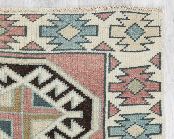 Multicolor Turkish Oushak Rug 2'2" x 8'10" Hand-Knotted | No. VR34544
