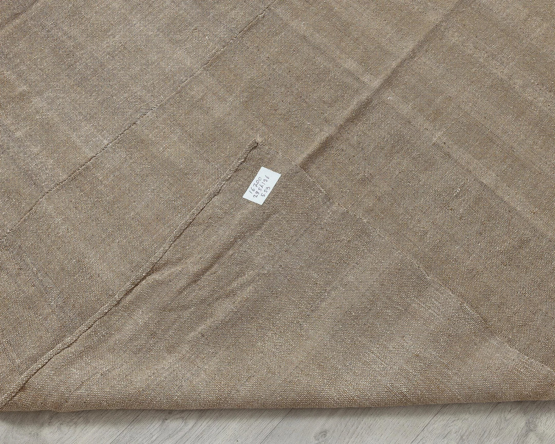 Beige Turkish Kilim Rug 6' x 9' Flat-Weave texture