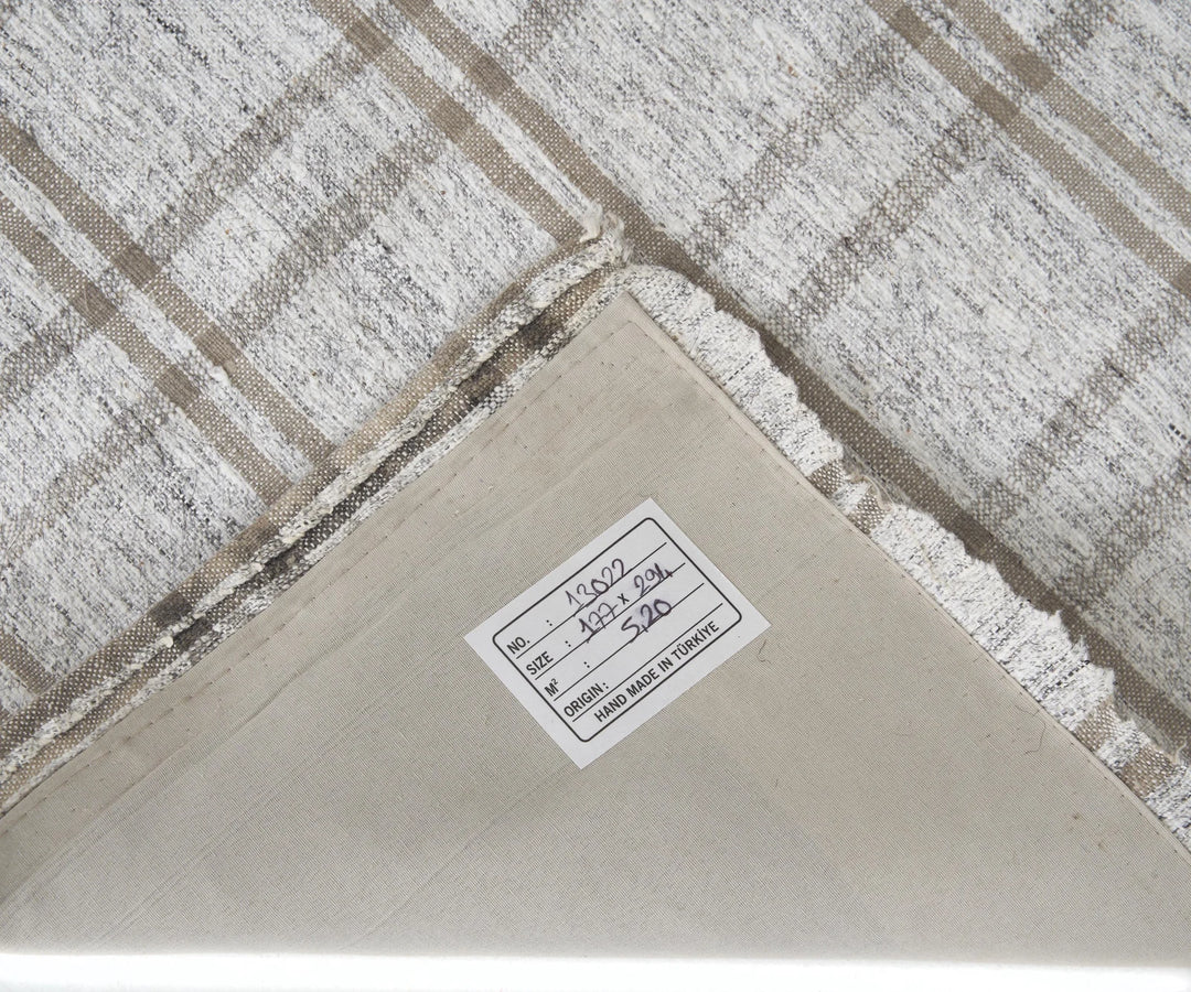 Gray Turkish Kilim Rug 5'10" x 9'7" Flat-Weave | No. VR34696