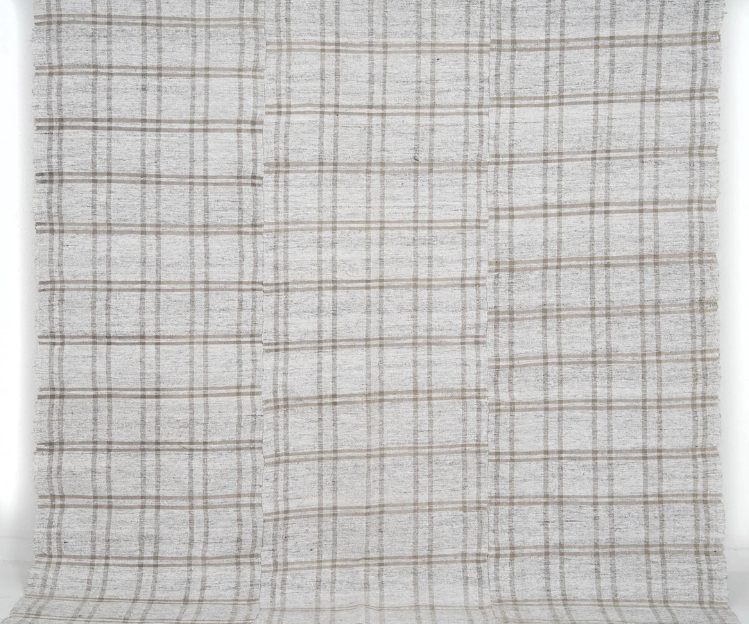 Gray Turkish Kilim Rug 5'10" x 9'7" Flat-Weave | No. VR34696